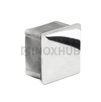 Заглушка литая плоская, 40.0×40.0 мм, AISI 304, GRIT 600