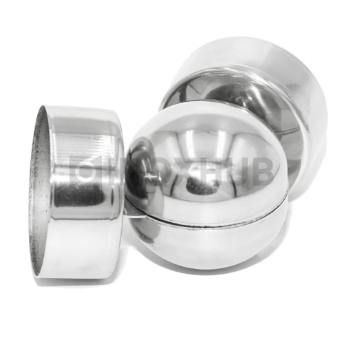 Поворот шаровой внешний для трубы или деревянного поручня, Ø50.8 мм, AISI 304, GRIT 600