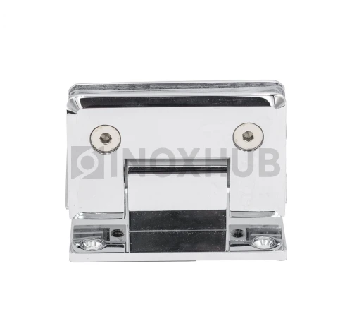 Петля (301 PBrass) стена-стекло, центральное крепление, (с фаской), латунь, полированный хром