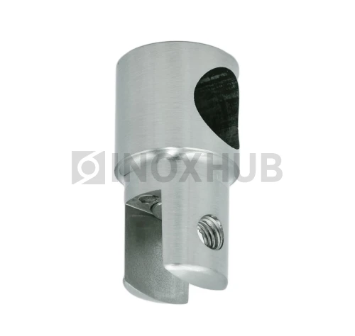 Держатель стекла (914А SC) торцевой, штанга Ø19 мм, матовый хром