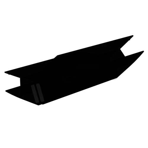 Профиль (208-8 BLC) магнит 135º, L=2200 (1компл/2 шт), стекло 8.0 мм, ПВХ Черный мат