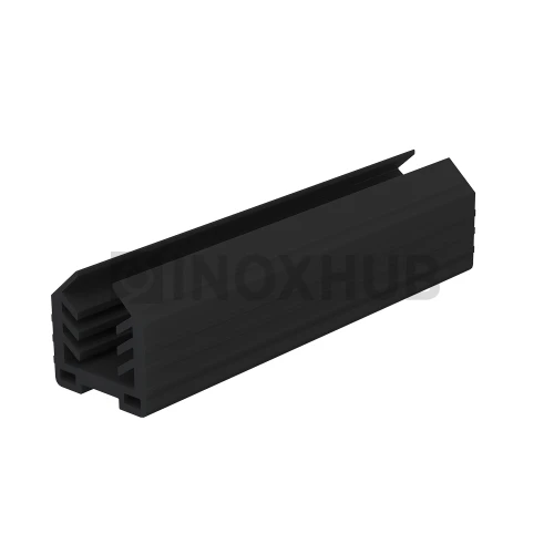 Уплотнитель в поручень с пазом 24.0×24.0 мм, стекло 12.0 мм, кратно 3 м