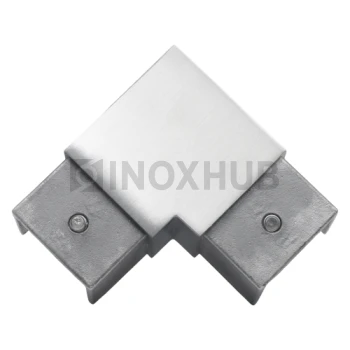 Отвод для поручня с пазом, 40.0×40.0 мм, AISI 304, GRIT 320