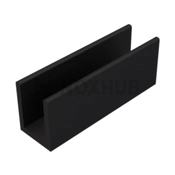 Профиль п-обр. (756-8-2200 BLC), 19×13 мм L=2200, стекло 8.0 мм, алюминий, Черный мат