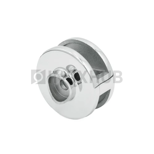 Стеклодержатель литой двойной зажимной Ø38.1×60.0 мм, стекло 8.0 мм, AISI 304, GRIT 600