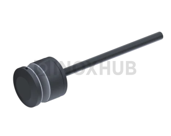 Точечный стеклодержатель с доп. регулировкой, стекло 6.0-30.0 мм, М10, AISI 304, Черный мат