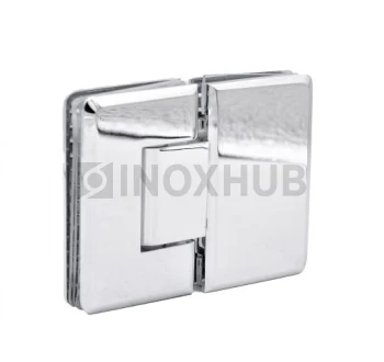 Петля (303 PBrass) стекло-стекло 180° (с фаской), латунь, полированный хром