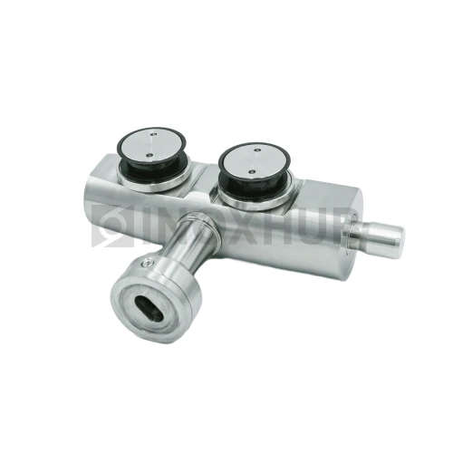 Фитинг (730 SSS) с осью стена-фрамуга под зенковку, нерж. сталь матовая