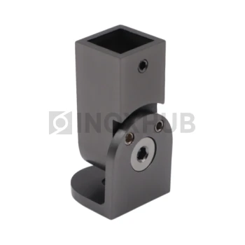 Держатель штанги (188 GM) стена-штанга поворотный, штанга 15×15 мм, нерж. сталь, антрацит