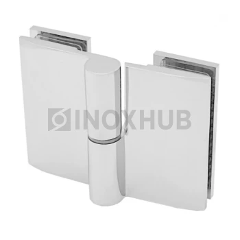 Петля (206R PBrass) с лифтом стекло-стекло 180° правая, латунь, полированный хром