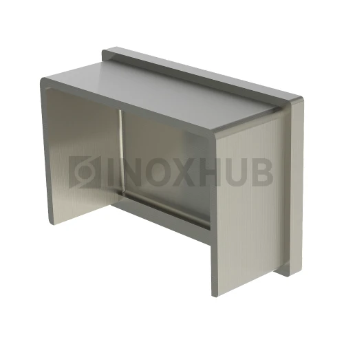 Заглушка для поручня с пазом, 60.0×40.0 мм, AISI 304, GRIT 320