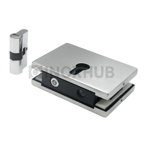 Замок (007-1 SSS) с ответной частью на стену, нерж. сталь матовая