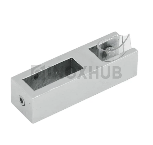 Держатель стекла (345 PSS) вертикальный, штанга 30×10 мм, нерж. сталь полированная