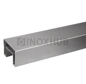 Труба с пазом 24×24 мм, профильная 60×40×1.5×6000 мм, AISI 304, ASTM A554, GRIT 320