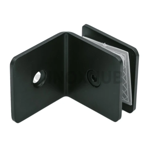 Коннектор L-обр. (732 BLC) стекло-стена, Черный мат