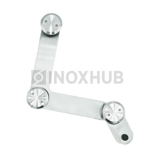 Фитинг угловой (760a SSS) со стопором без зенковки, нерж. сталь матовая