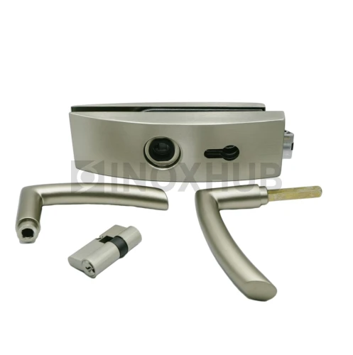 Замок (87-1 SNP) с нажимной ручкой, притвором, Алюминий под SSS