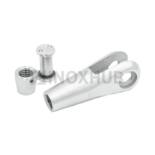 Наконечник для крепления тяги правый, M14 шаг Р=2, AISI 316, GRIT 320 