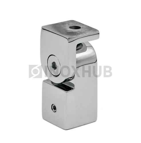 Держатель штанги (188 PSS) стена-штанга поворотный, штанга 15×15 мм, нерж. сталь полированная