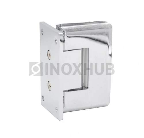 Петля (301 PBrass) стена-стекло, центральное крепление, (с фаской), латунь, полированный хром