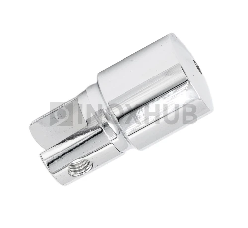 Держатель стекла (914А PC) торцевой, штанга Ø19 мм, полированный хром