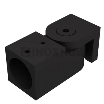 Держатель штанги (908 BLC) поворотный, штанга Ø19 мм, Черный мат