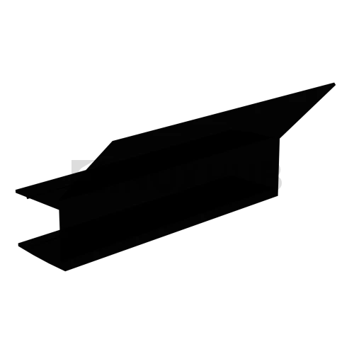 Профиль (203-8 BLC), L=2200, стекло 8.0 мм, ПВХ Черный мат