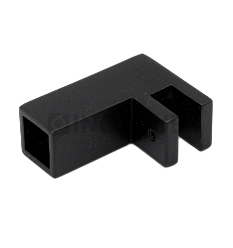 Держатель стекла (187 BLC) торцевой горизонтальный, для штанги 15×15 мм, Черный мат