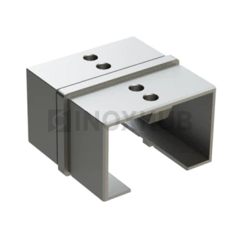 Соединительная муфта для поручня с пазом, 60.0×40.0 мм, AISI 304, GRIT 320