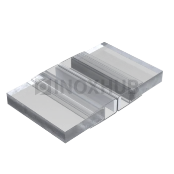 Профиль (209А-8 CL) магнит белый 180º, L=2200 (1компл/2 шт), стекло 8.0 мм, ПВХ прозрачный БЕЛЫЙ