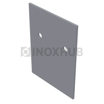 Торцевая заглушка на профиль 44Т, под стекло 8 мм, не анодированный алюминий