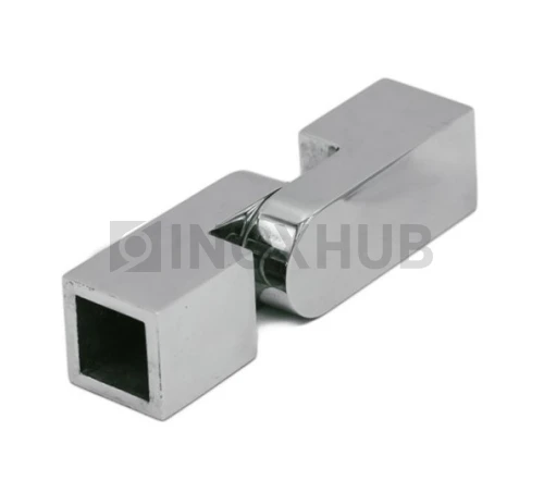 Соединитель штанги (185 PSS) произвольный угол, штанга 15×15 мм, нерж. сталь полированная