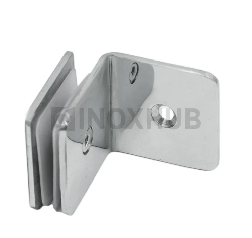 Коннектор L-обр. (732 PSS) стекло-стена (без фаски), нерж. сталь полированная