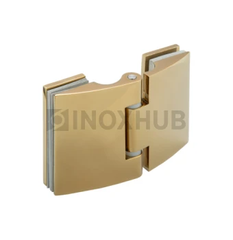 Петля (512 Gold) стекло-стекло, открывание наружу, под Золото