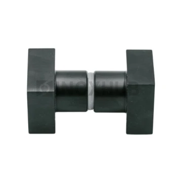 Кноб квадратный (684 BLC), стекло 6.0-12.0 мм, Черный мат