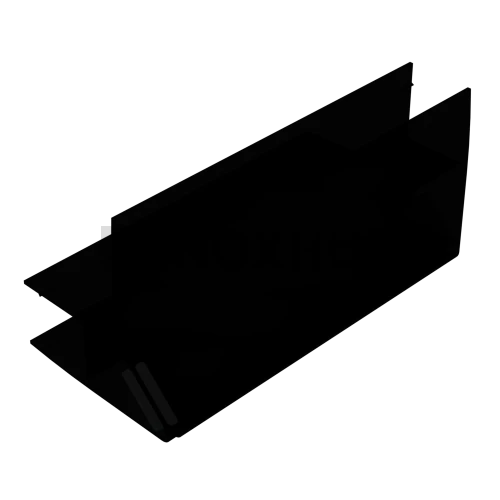 Профиль (210-8-2500 BLC) магнит 90º/180º, L=2500 (1компл/2 шт), стекло 8.0 мм, ПВХ Черный мат