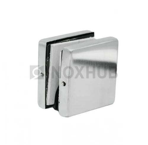 Коннектор (123 SSS) стена-стекло малый, стекло 10-12 мм, нерж. сталь матовая