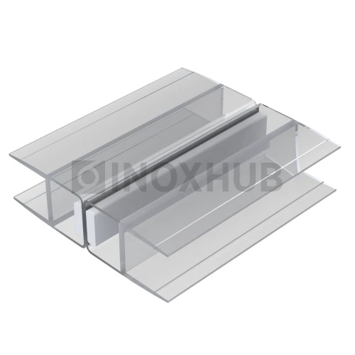 Профиль (209А-10) магнит белый 180º, L=2200 (1компл/2 шт), стекло 10.0 мм