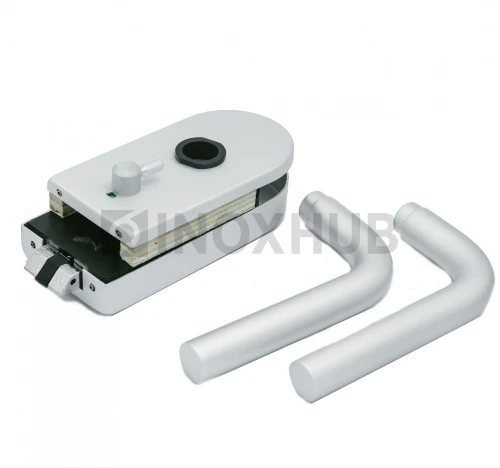 Защелка сантех. (84-1 AL) с индикатором, с притвором, с отв. частью на стену, Анодированный алюминий