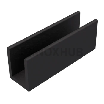 Профиль п-обр. (756-10-3000 BLC), 19×14 мм L=3000, стекло 10.0 мм, алюминий, Черный мат