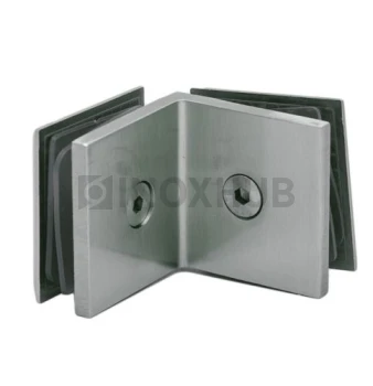 Коннектор (725 SC) стекло-стекло 90°, матовый хром