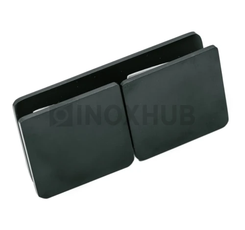 Коннектор (734 BLC) стекло-стекло 180°, Черный мат