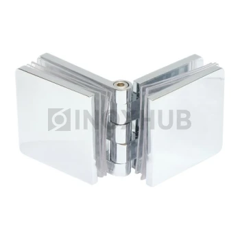 Коннектор (725 reg PSS) стекло-стекло регулируемый, латунь, полированный хром