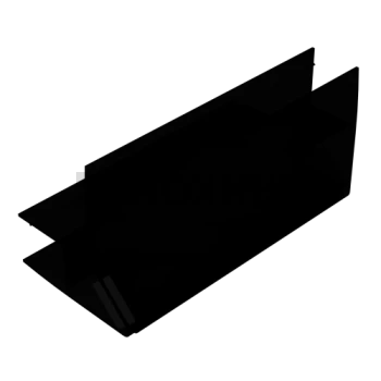 Профиль (210-8-2500 BLC) магнит 90º/180º, L=2500 (1компл/2 шт), стекло 8.0 мм, ПВХ Черный мат