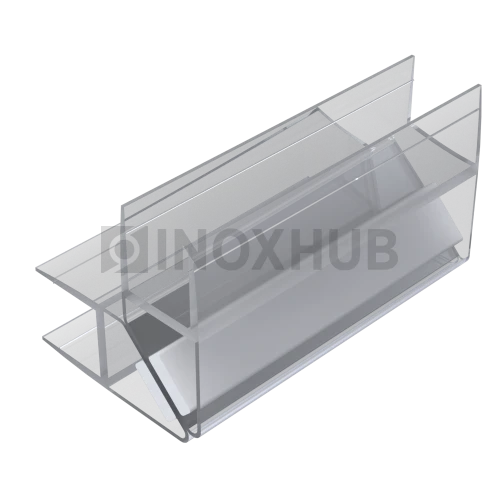 Профиль (210-10) магнит белый 90º/180º, L=2200 (1компл/2 шт), стекло 10.0 мм