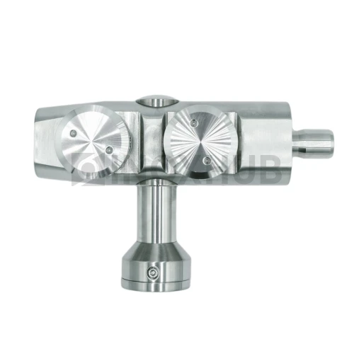 Фитинг (730a SSS) с осью стена-фрамуга, без зенковки, нерж. сталь матовая