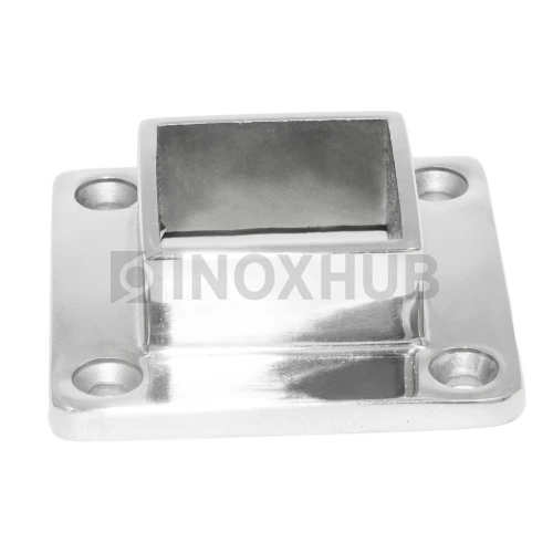 Фланец настенный литой, 40.0×40.0 мм, AISI 304, GRIT 600