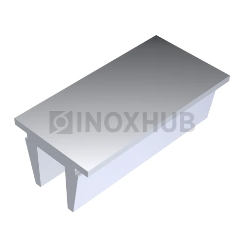 Заглушка (764 al) для профиля 763 756, L=1000 мм, полированный алюминий