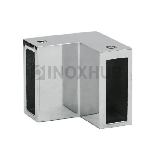 Соединитель штанги 90° (340 PSS), штанга 30×10 мм, нерж. сталь полированная