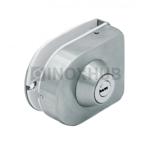 Замок (016-1 SSS) без сверления, с ответной частью на стену, нерж. сталь матовая